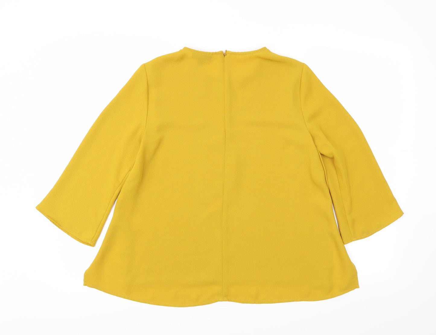 TOPSHOP  Womens Yellow   Basic Blouse Size 6