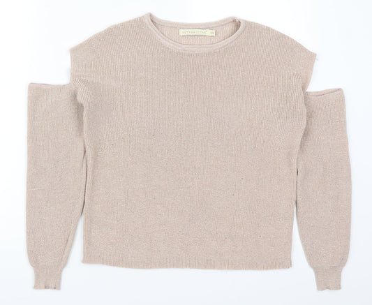 Retro Icone Womens Pink   Pullover Jumper Size S