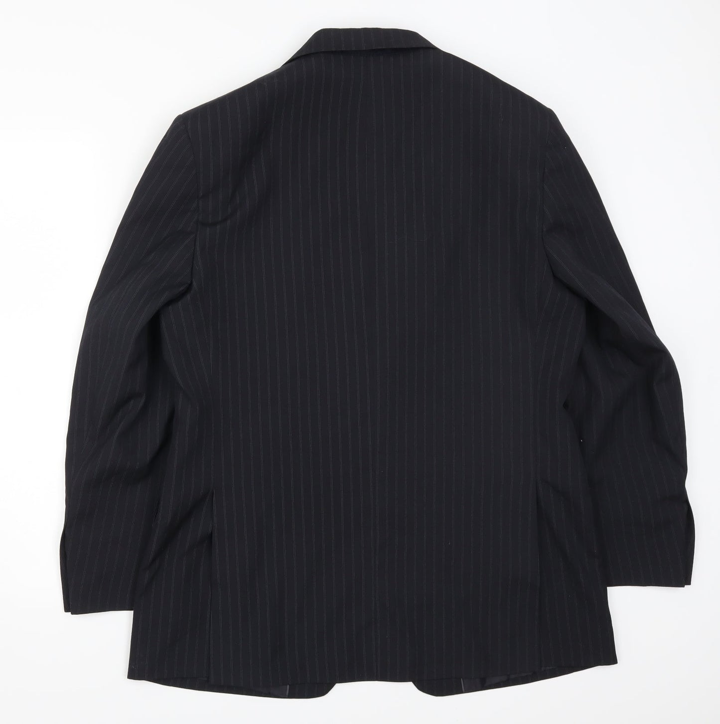 George Mens Blue Striped  Jacket Suit Jacket Size 40