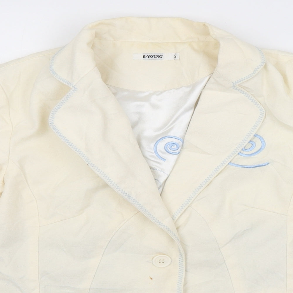 Be Young Womens Ivory   Jacket Blazer Size S