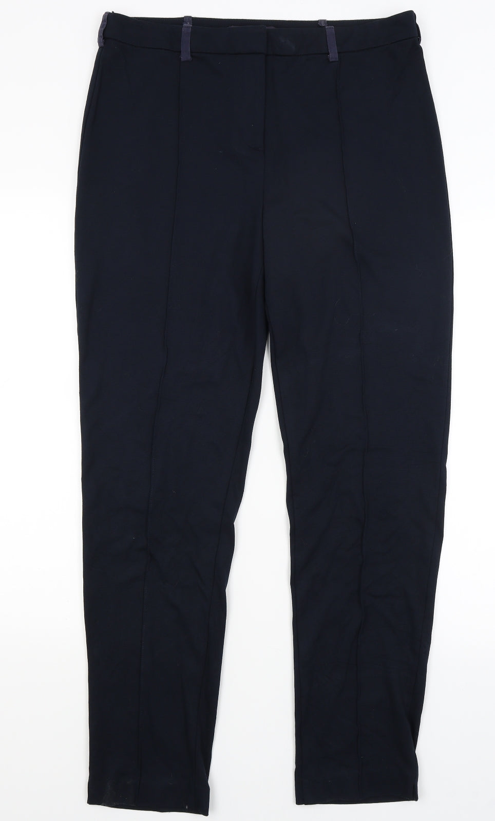 M&S Womens Blue   Dress Pants Trousers Size 14 L30 in