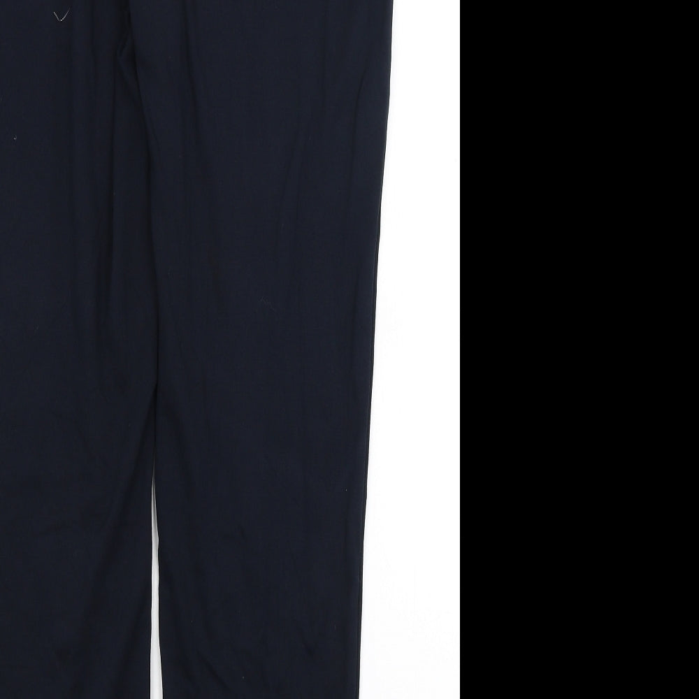 M&S Womens Blue   Dress Pants Trousers Size 14 L30 in