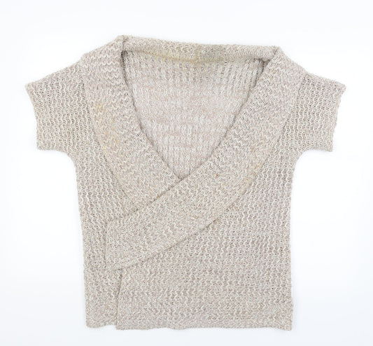 BM Womens Brown   Wrap Jumper Size S