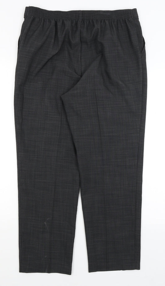M&S Womens Grey   Dress Pants Trousers Size 14 L25.5 in