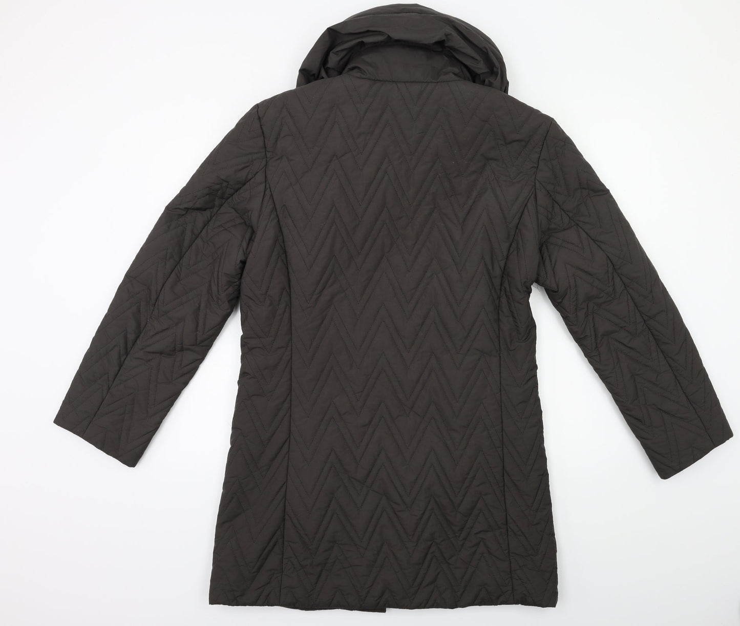 Preworn Womens Grey   Overcoat Coat Size 10