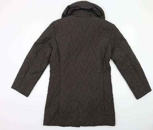 Preworn Womens Grey   Overcoat Coat Size 10