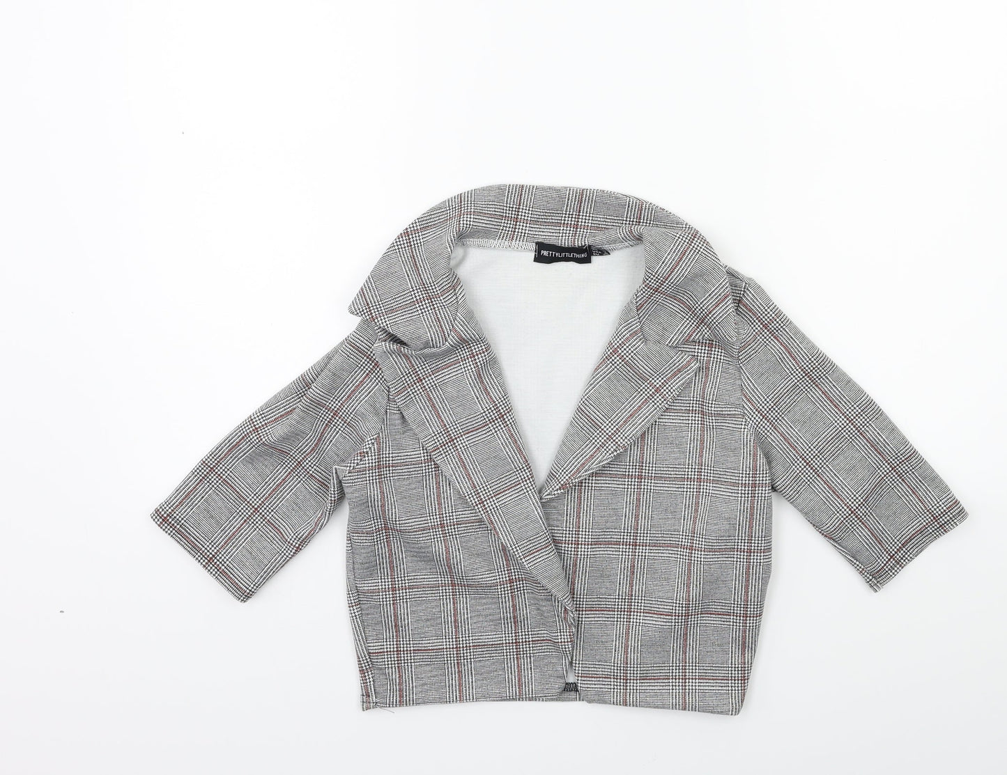 PRETTYLITTLETHING Womens Green Check  Jacket  Size 4