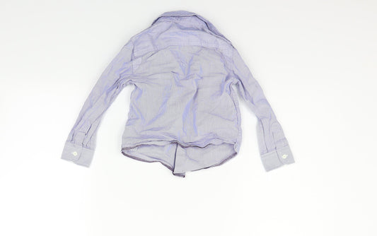 Marks and Spencer Boys Blue Striped  Basic Button-Up Size 3-4 Years