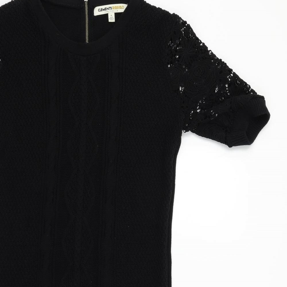 Clements Ribeiro Womens Black   Fit & Flare  Size XL