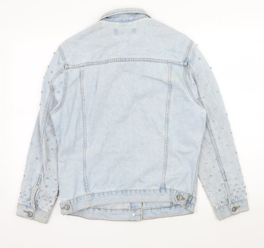New Look Womens Blue  Denim Jacket  Size 8  - Distressed