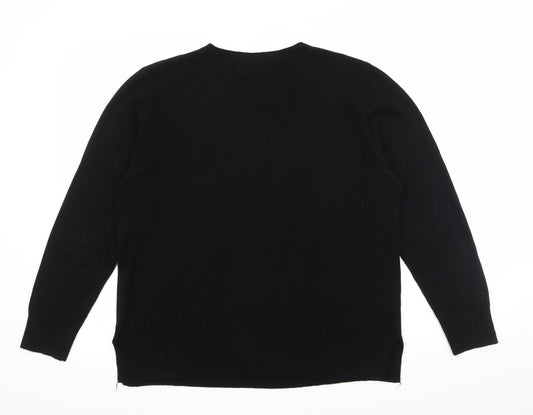 Atmopshere Womens Black  Knit Pullover Jumper Size 10