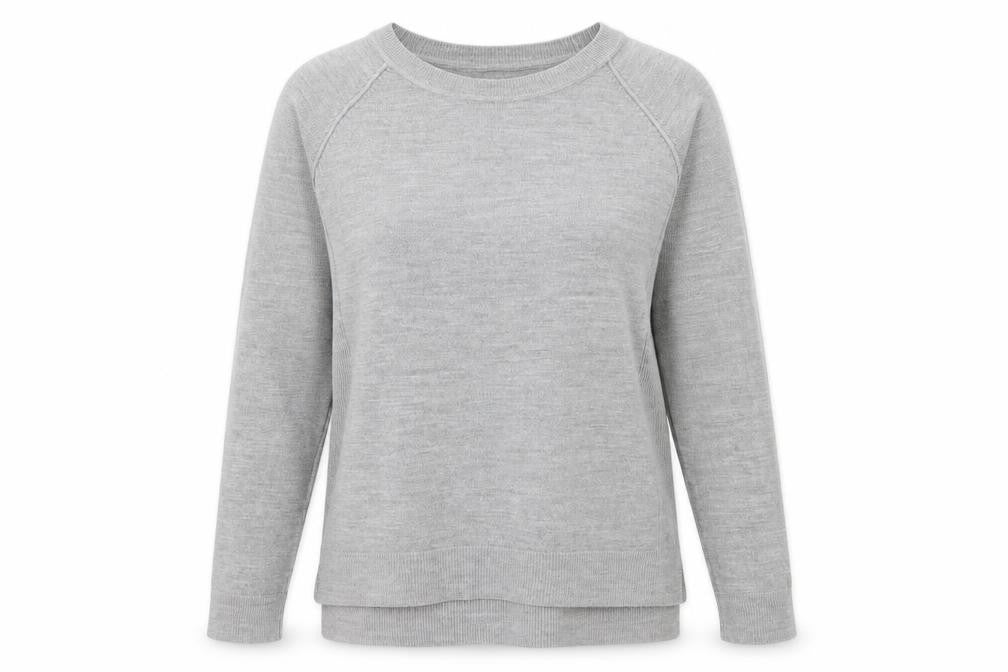 PPriamkr Womens Grey  Knit Pullover Jumper Size 12