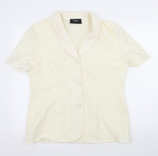 Petite Plus Womens Ivory  Lace Jacket  Size 18