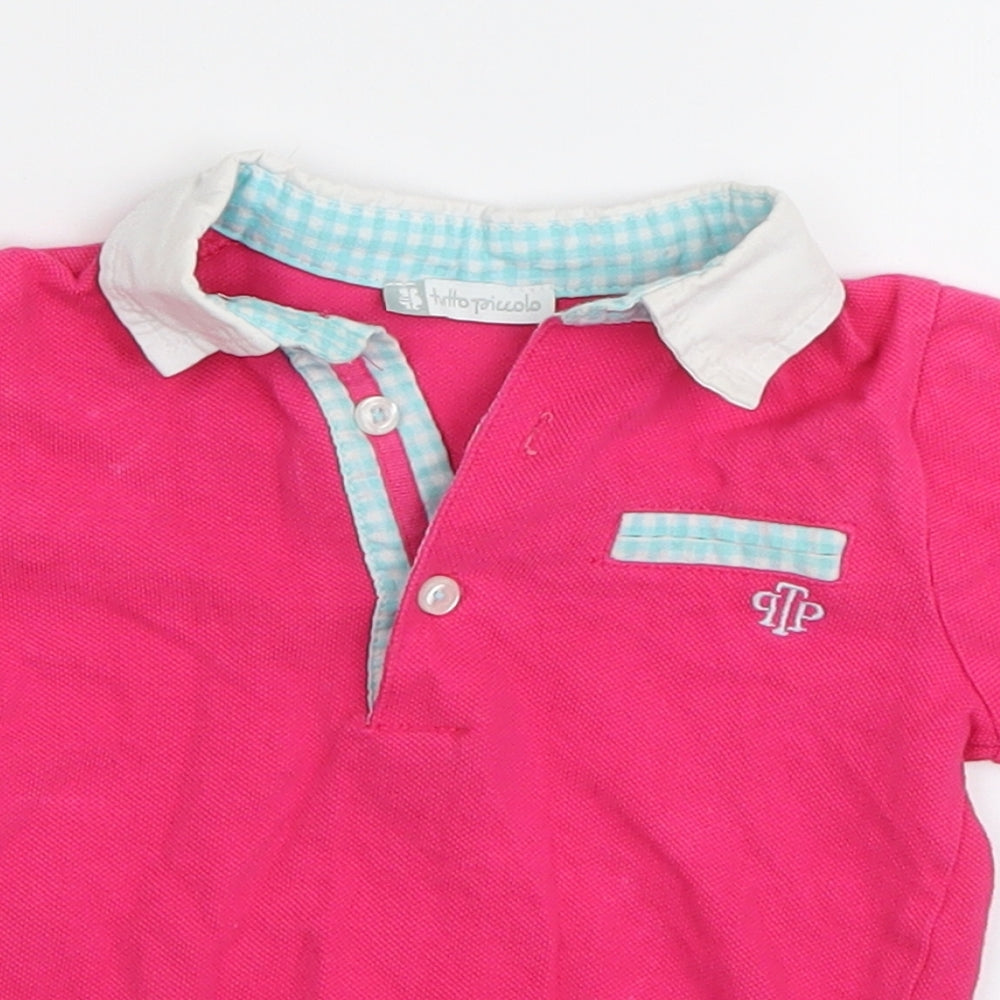 Tutto Piccolo Girls Pink   Basic Polo Size 18-24 Months