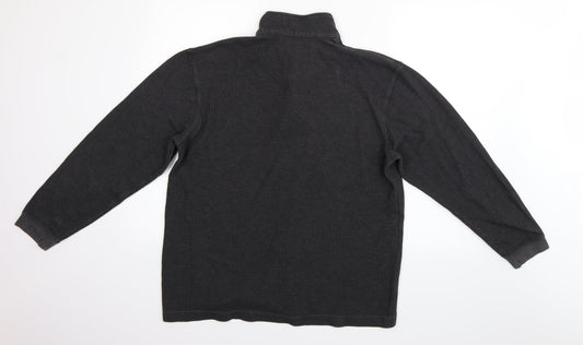 Haggar Mens Grey   Henley Jumper Size L