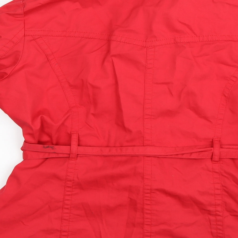 BHS Womens Red   Trench Coat Coat Size 12