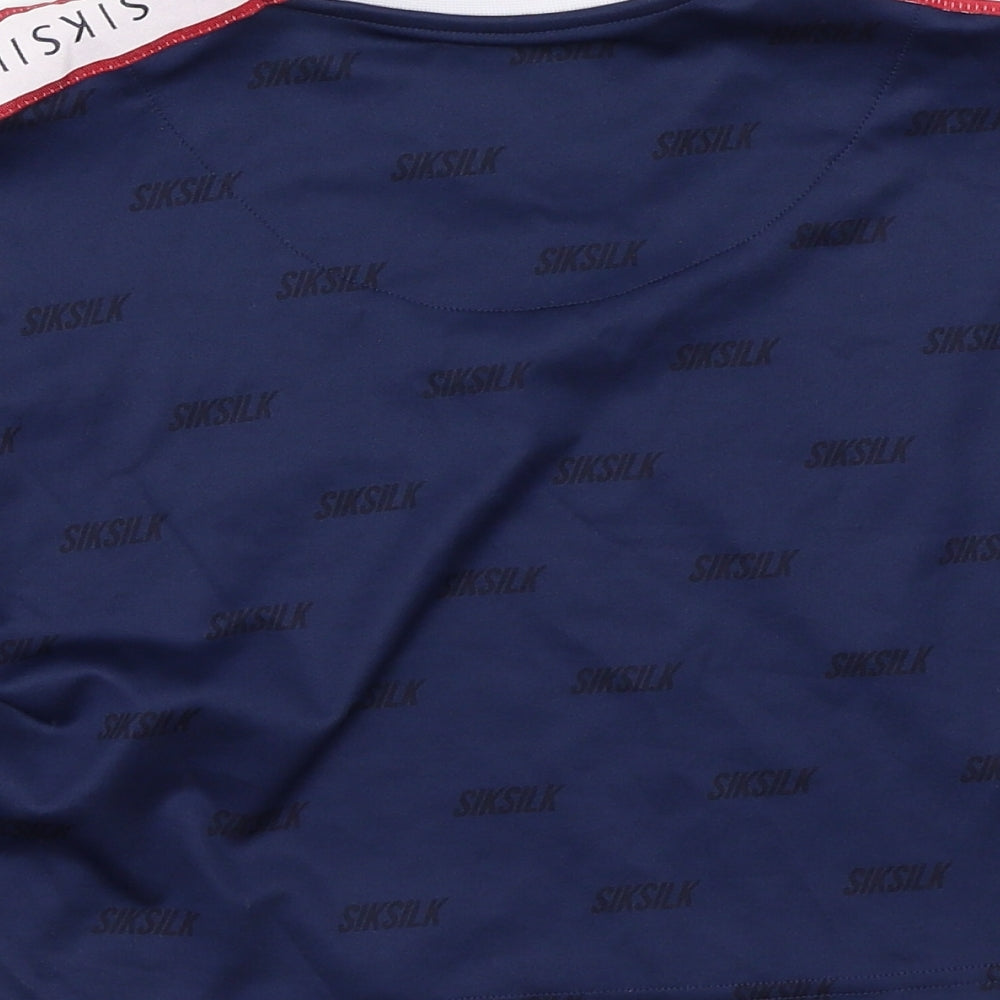 SikSilk Womens Blue   Basic T-Shirt Size 8