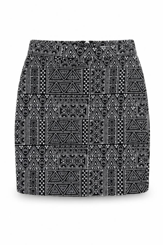 New Look Girls Black Geometric  A-Line Skirt Size 13 Years