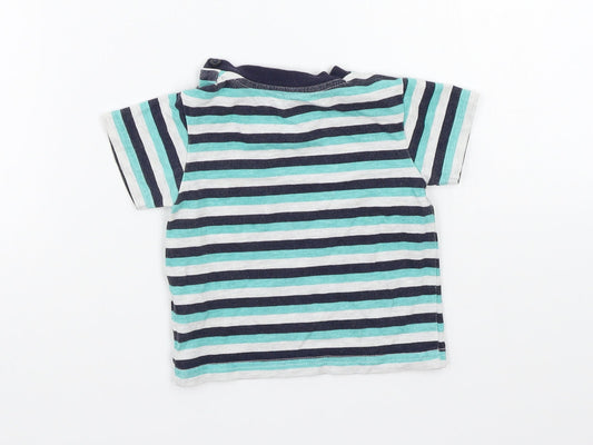 Early days Boys Grey Striped  Basic T-Shirt Size 2 Years