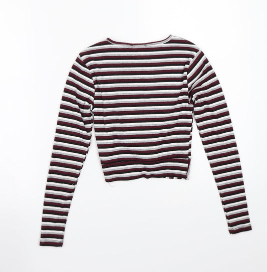 Newlook Girls Purple Striped  Basic T-Shirt Size 10-11 Years