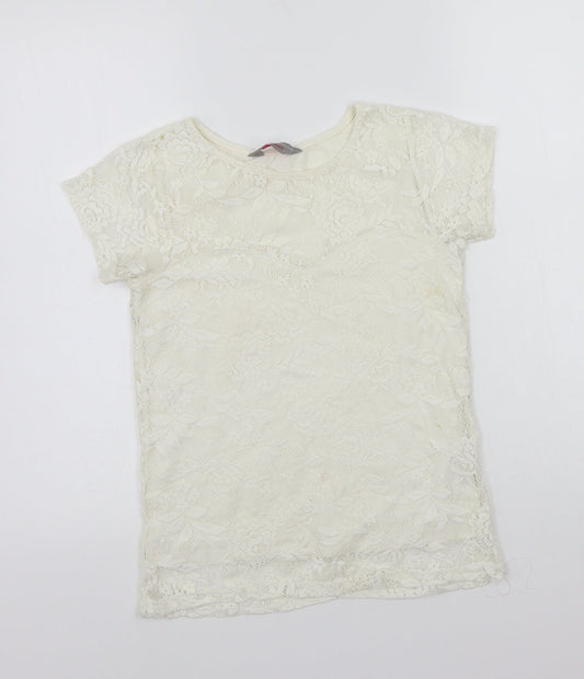 Dorothy Perkins Womens White   Basic T-Shirt Size 6