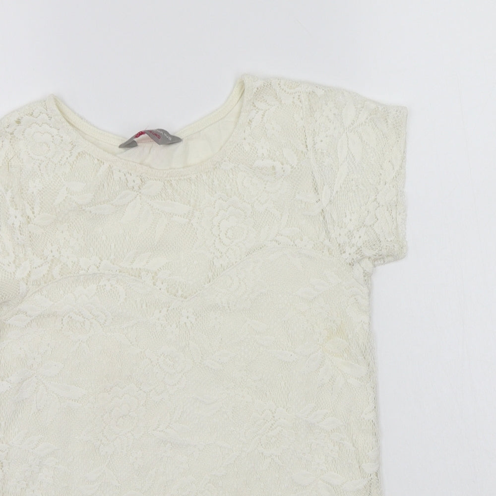 Dorothy Perkins Womens White   Basic T-Shirt Size 6