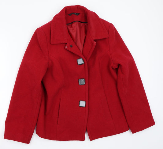 BM Womens Red   Jacket Coat Size 14