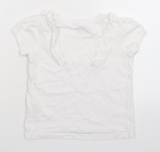 Primark Girls White   Basic T-Shirt Size 6-7 Years