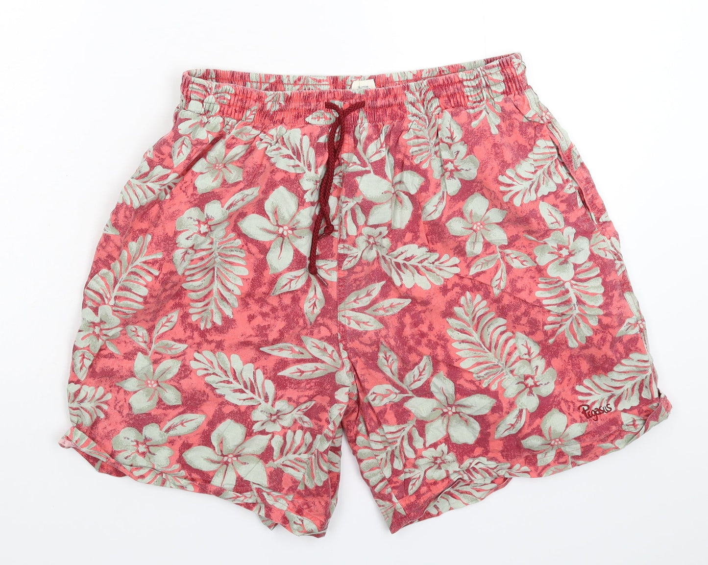 Pegasus Womens Multicoloured Floral  Bermuda Shorts Size L