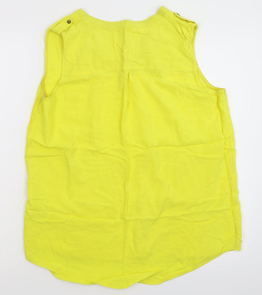 Peacocks Womens Yellow   Basic Tank Size 14