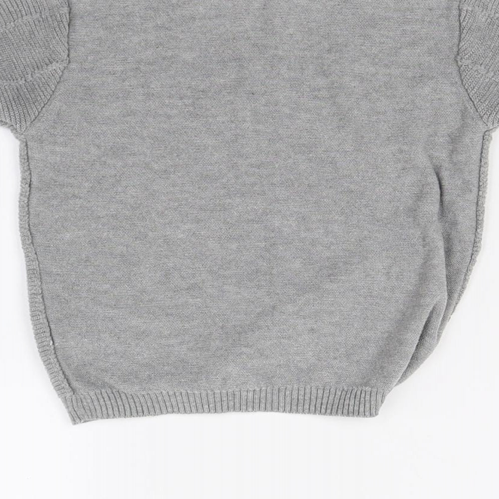 Primark Girls Grey  Knit Basic Polo Size 2-3 Years