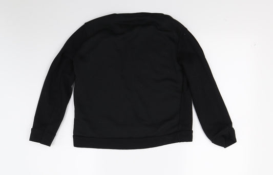 JS Fashion Womens Black   Pullover Sweatshirt Size M  - vogue