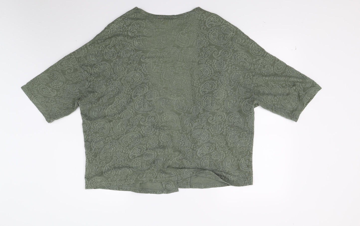 Authentic Womens Green Paisley  Wrap Jumper Size 18