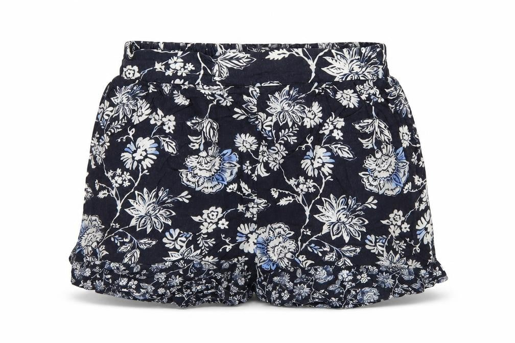 H&M Womens Blue Floral  Hot Pants Shorts Size 4