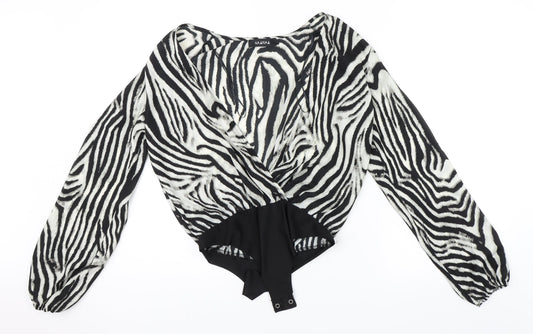Nanaa Womens Multicoloured Animal Print  Bodysuit One-Piece Size 10
