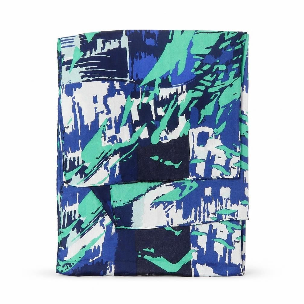 Preworn Womens Blue Geometric   Shawl/Wrap