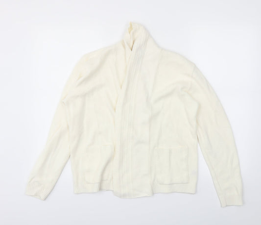 gilmpse Womens Ivory   Wrap Jumper Size M