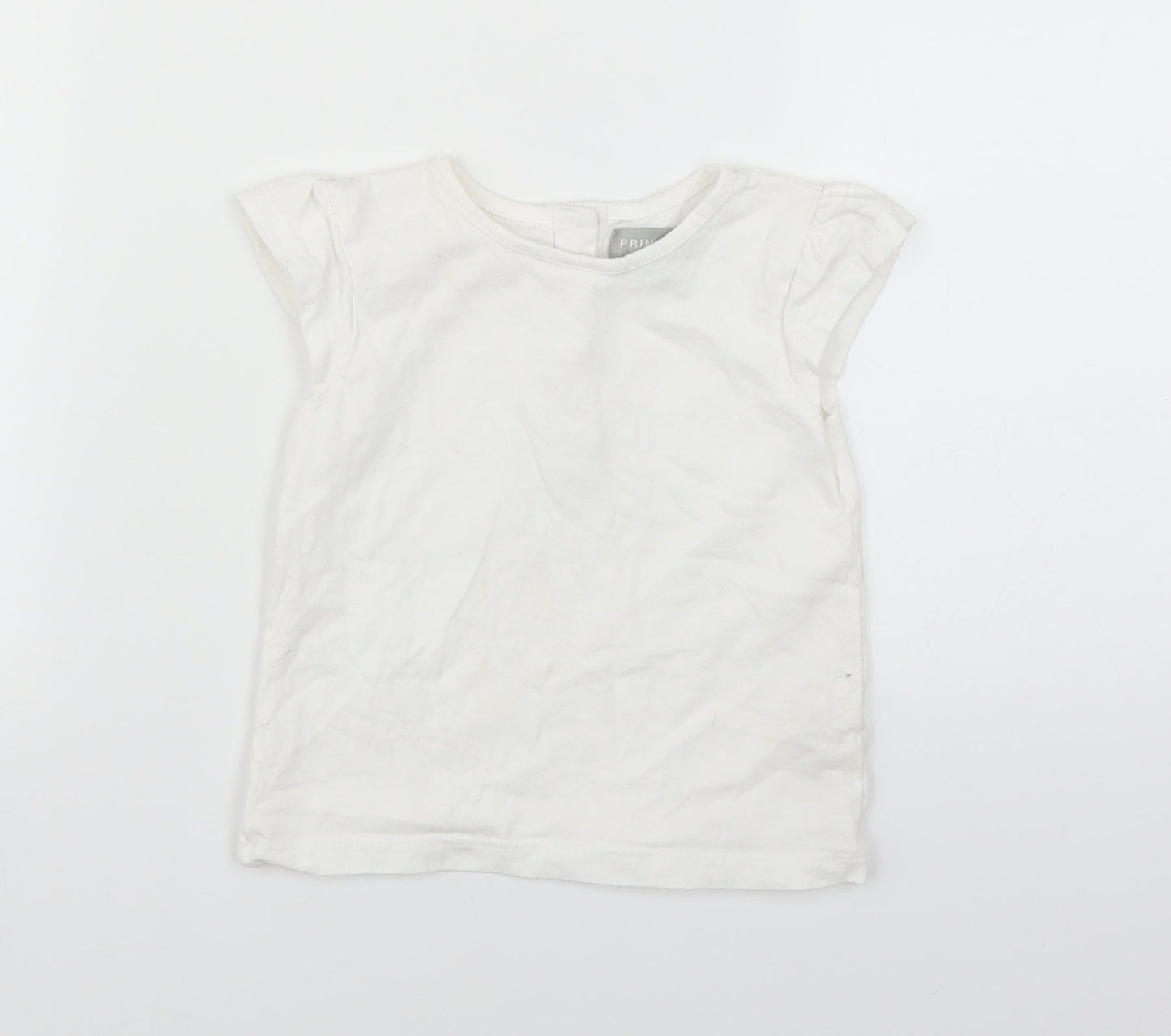 Primark Girls White   Basic T-Shirt Size 18-24 Months