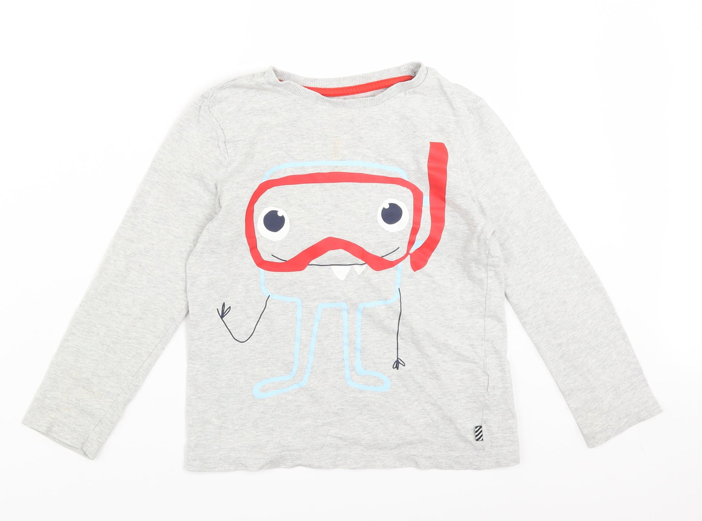 F&F Boys Grey   Basic T-Shirt Size 6-7 Years