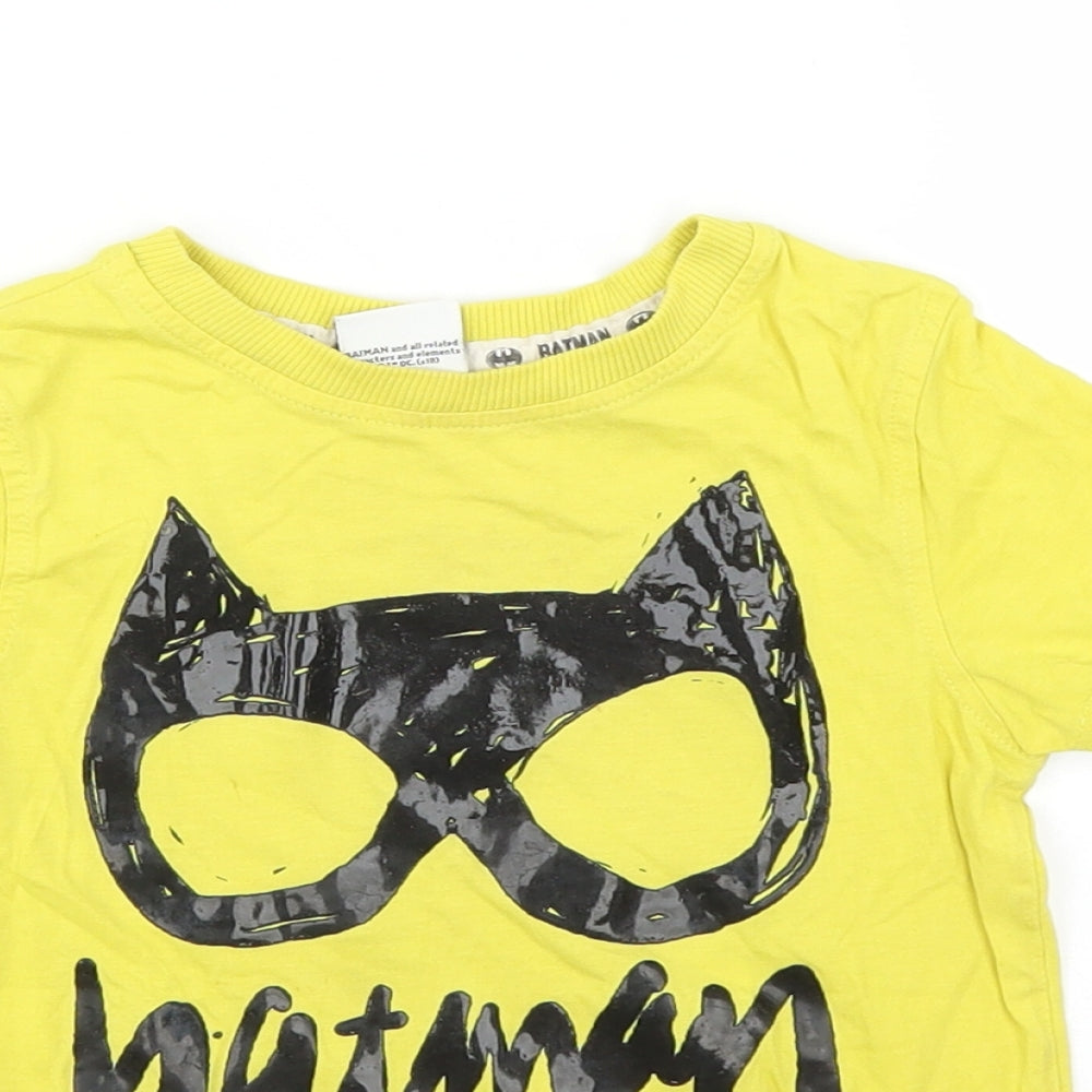 George Boys Yellow   Basic T-Shirt Size 2-3 Years  - Batman