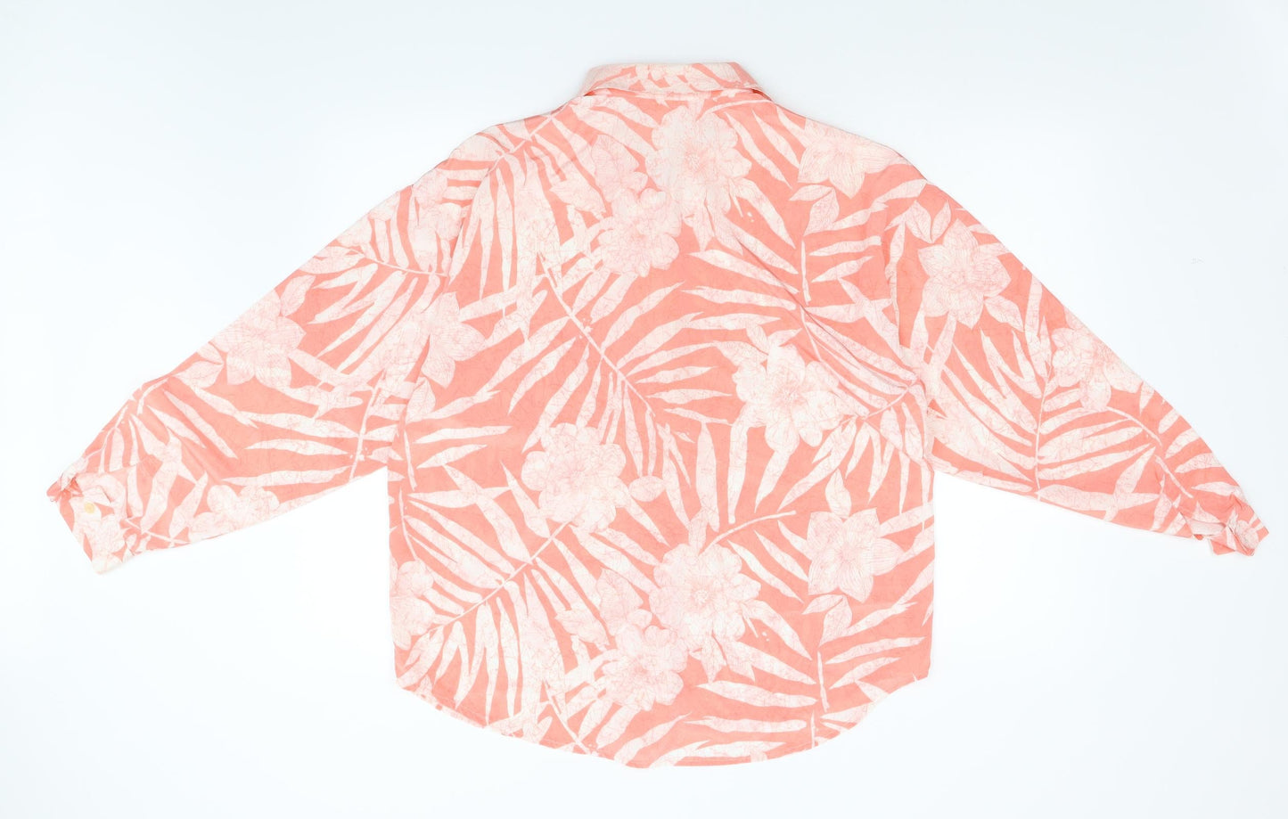 Preworn Womens Pink Floral  Basic Blouse Size 14