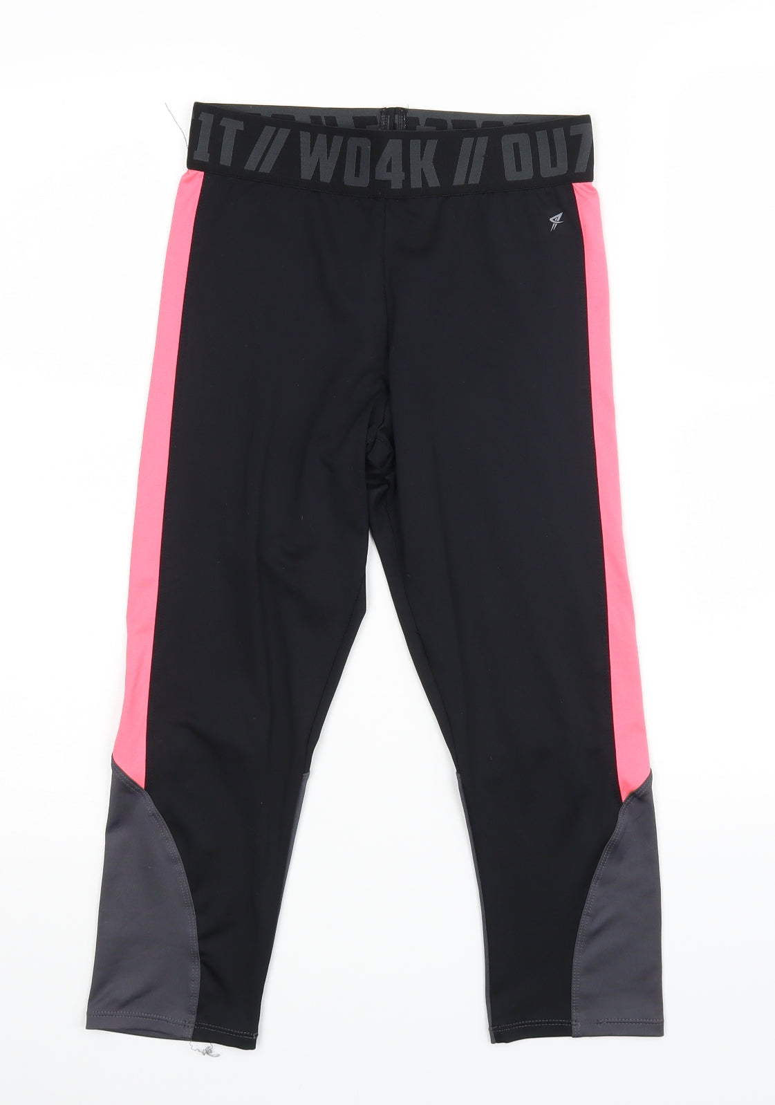 Workout Womens Black   Jogger Leggings Size 10 L20 in