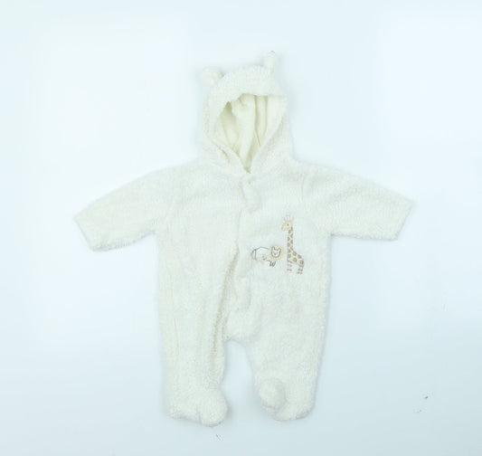 Benito Girls White   Babygrow One-Piece Size 0-3 Months