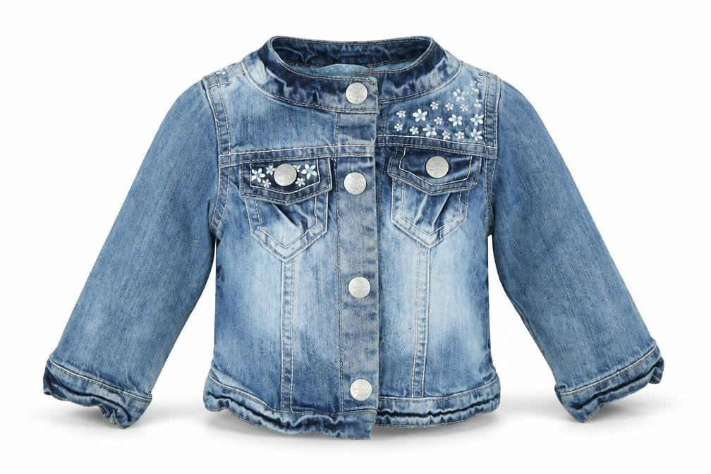 Front view of Next girls’ blue jacket, size 12, months