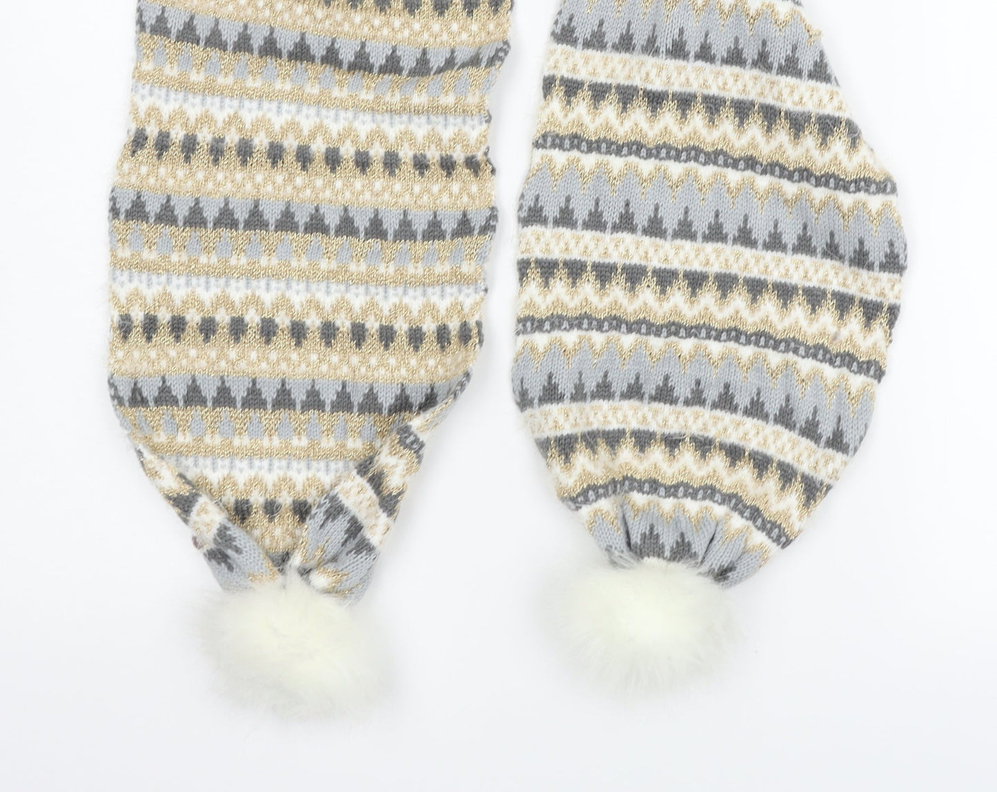 TU Womens Grey Striped   Scarf