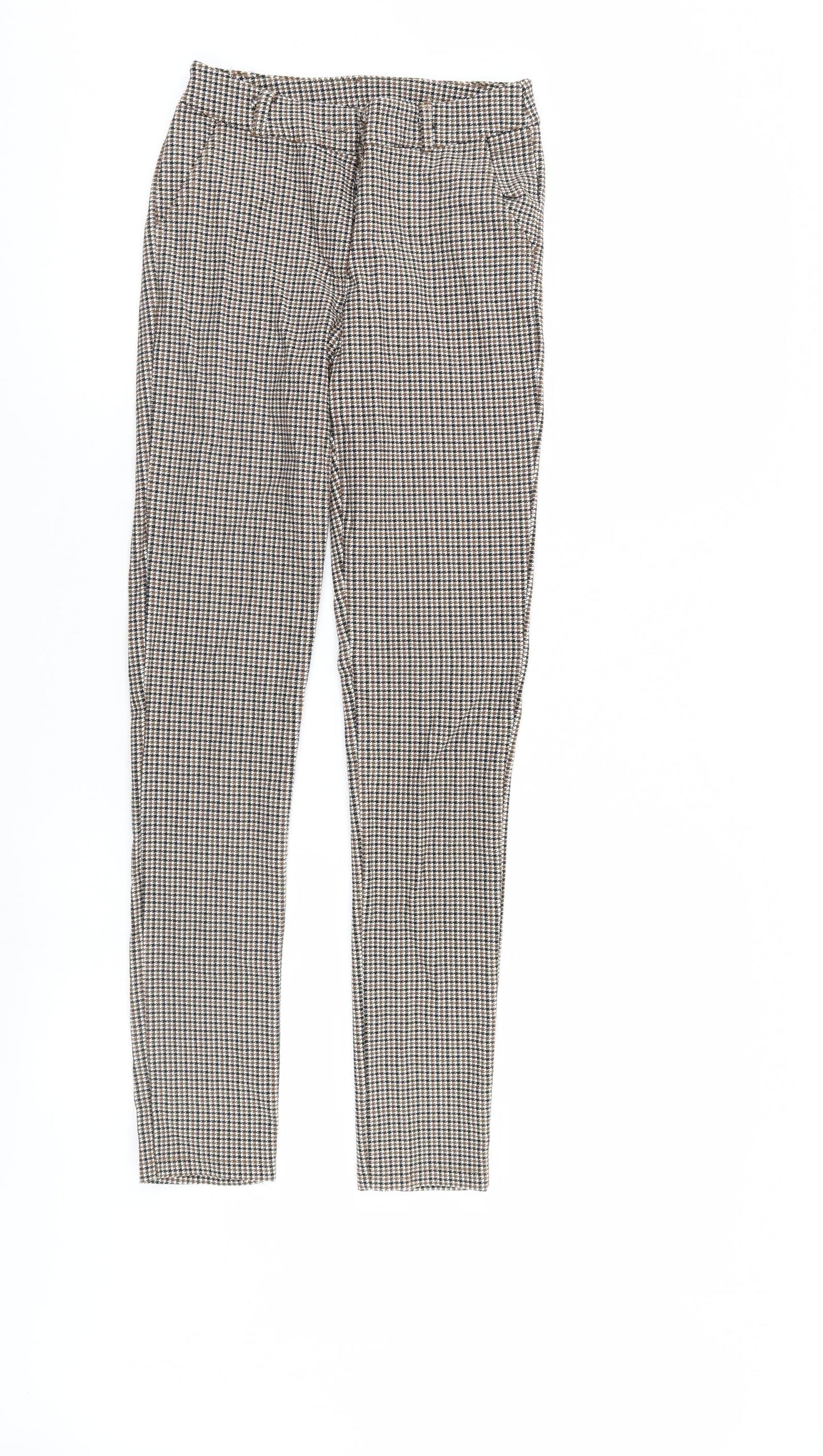 Preworn Womens Brown Herringbone  Trousers  Size S L28 in