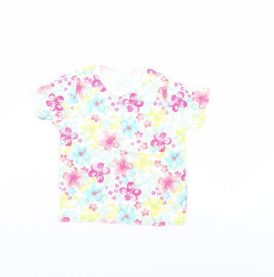 Disney Girls Multicoloured Floral  Basic T-Shirt Size 12-18 Months