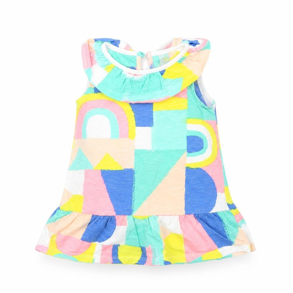 Front view of Tu girls’ multicoloured skater dress, size 12-18, months