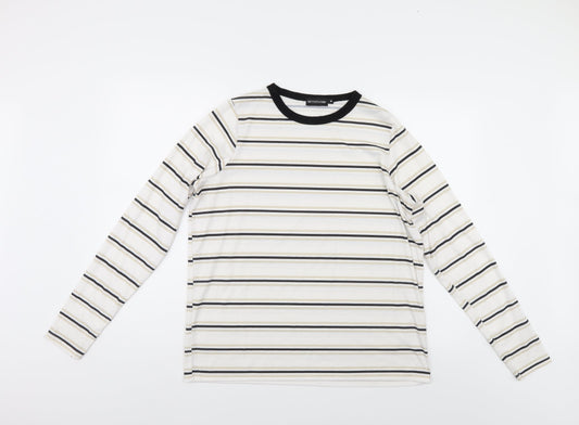 PRETTYLITTLETHING Womens Multicoloured Striped  Pullover Sweatshirt Size M