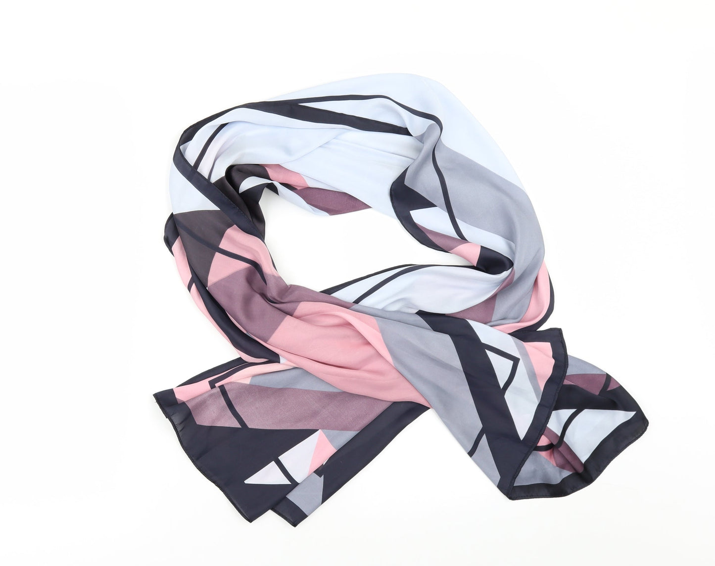 Preworn Womens Grey Geometric   Scarf